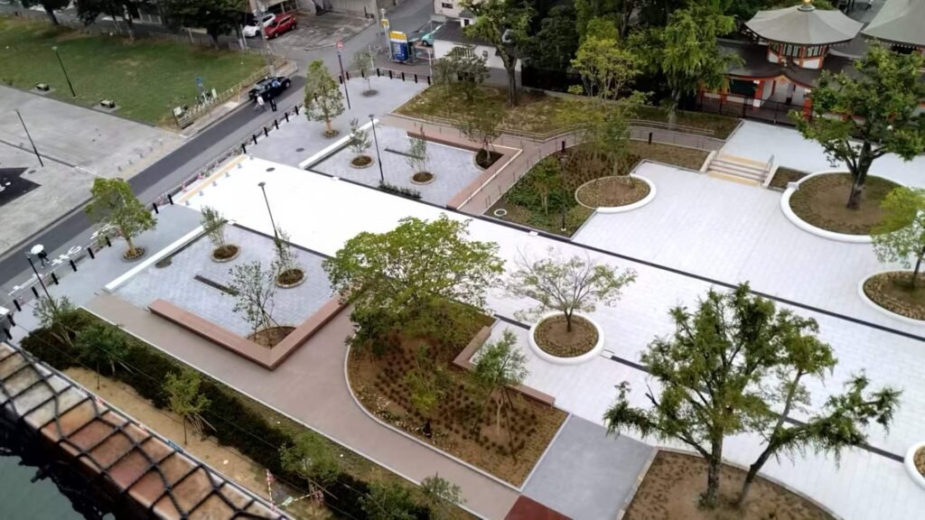 Outdoor Granite paving project Stone Supplied by Xiamen West Coast